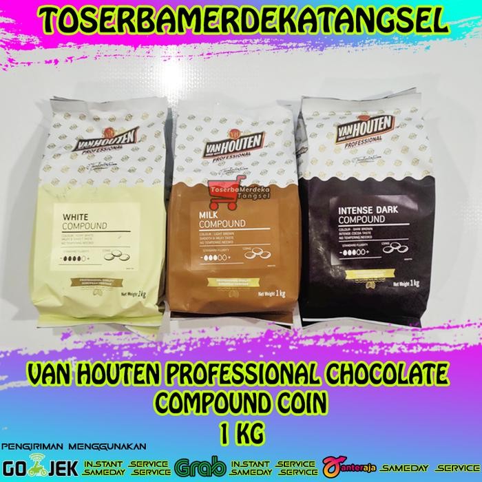 

New Van Houten Professional Chocolate Compound Coin 1 Kg / Coklat Compond