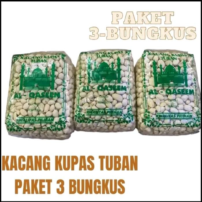 

New kacang kupas 3 bungkus kemasan 250 gram siap goreng renyah gurih