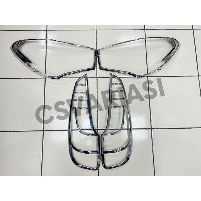 Paket Garnish Depan Belakang Head Lamp Depan Sirion 2015 2017 Chrome