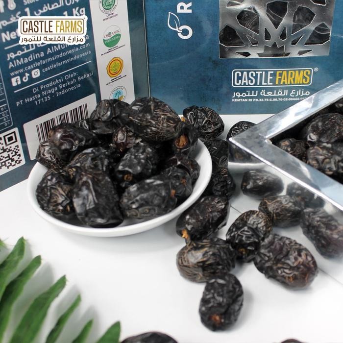 

Kurma Ajwa Organik Premium 500Gr Elshanum Castle Farms - Kurma Elshanum Food Snack