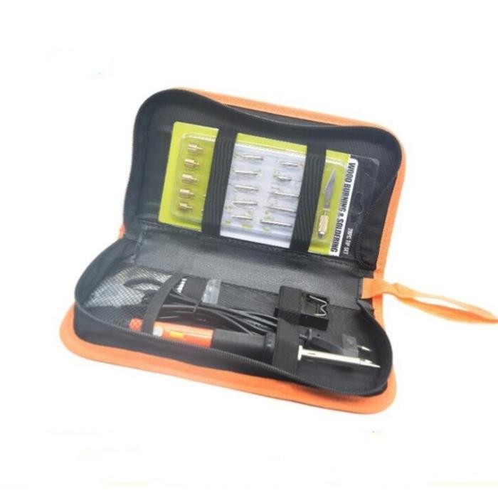Solder Alat Lukis Bakar Kayu Isi 37 Set Mata Bit Pyrography Soldering