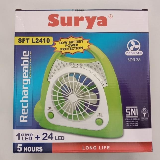 Kipas Angin Portable + Lampu Emergency Surya England Terlaris