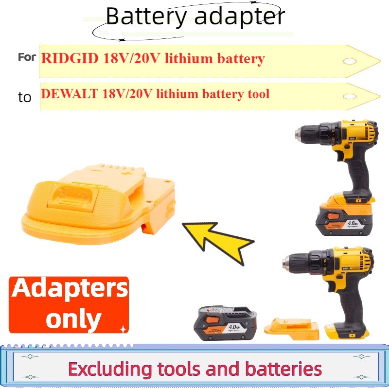DOSD RIDGID 18V/20V Lithium Battery Adapter To DEWALT 18V/20V Lithium Battery Cordless Electric Dril