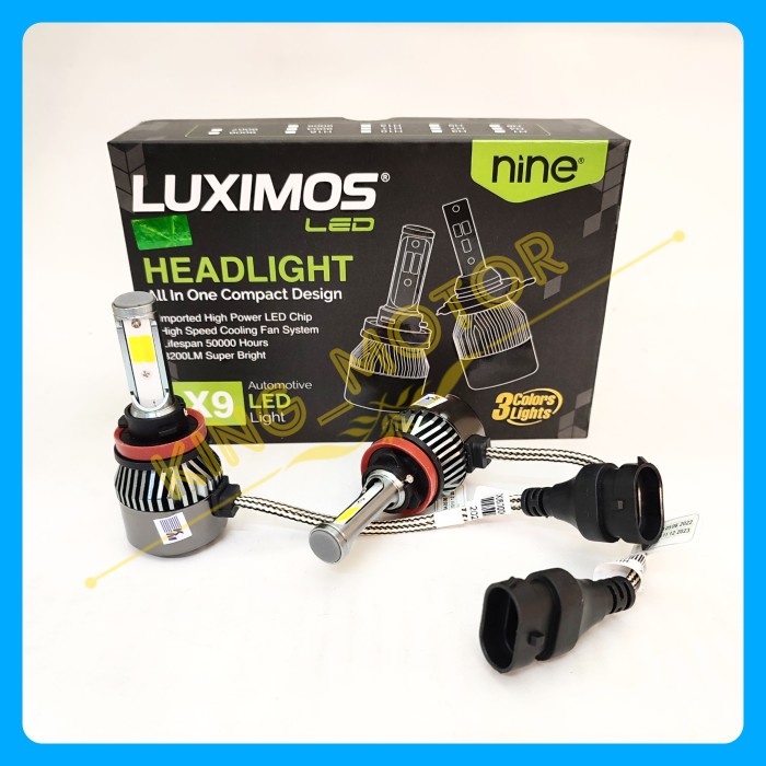 NEW BULB LED H11/H8/H16 ECO9/ECO 9 X9 BY 9NINE/9 NINE (3 WARNA) ORIGINAL QUALITY