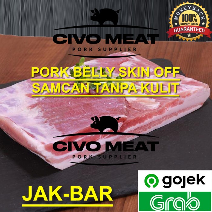 

PORK BELLY SKIN OFF / DAGING BABI SAMCAN LEPAS KULIT 1KG KODE 1010