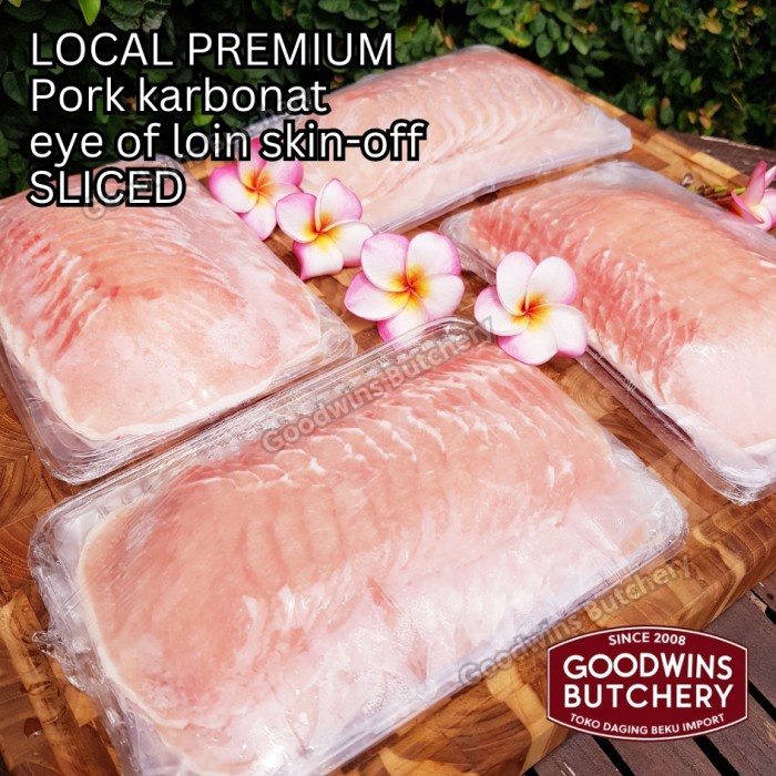 

PORK EYE OF LOIN SKIN OFF LOCAL PREMIUM SLICE KARBONAT BABI TANPA KULIT BEKU IRIS FROZEN KODE 673