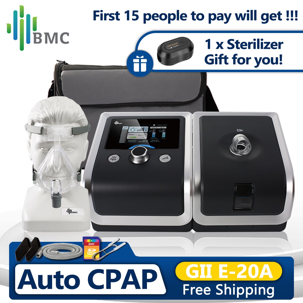 New BMC E-20A Auto CPAP Machine with CPAP Mask Anti Snoring Sleep Apnea Machine Breathing Machine Cp