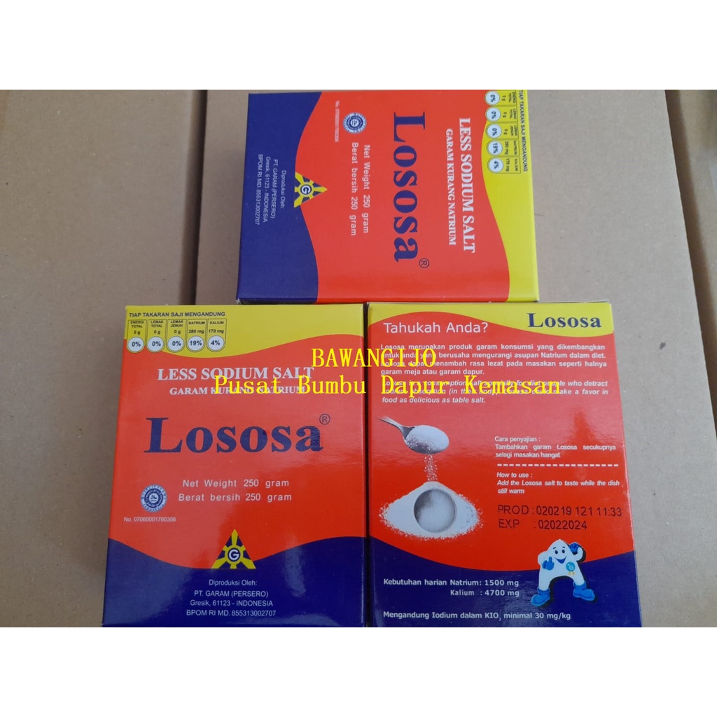 

Garam Lososa 250 gr Rendah Natrium Aman untuk Hipertensi