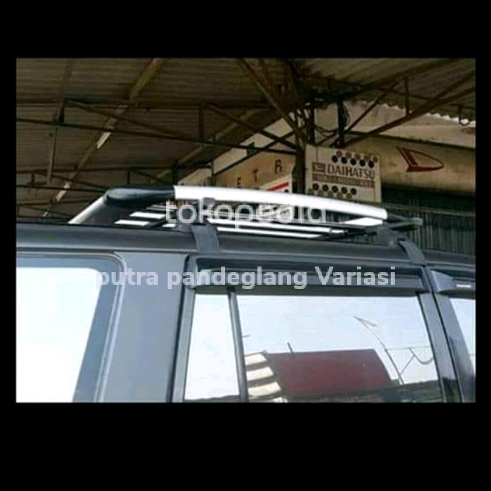 Roof Rak Bagasi Atas + Cross Bar Mobil Calya /Sigra Merek Sun Rack