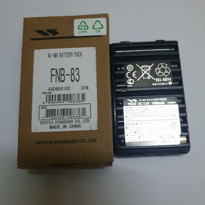 BATRE VERTEX STANDAR FNB-83 FNB83 VX-150 FT 250 FT 60R FT 60