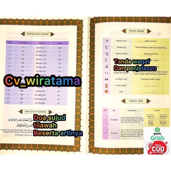 AL QURAN BESAR JUMBO LANSIA A3 TAJWID WARNA TANPA TERJEMAH NON LATIN