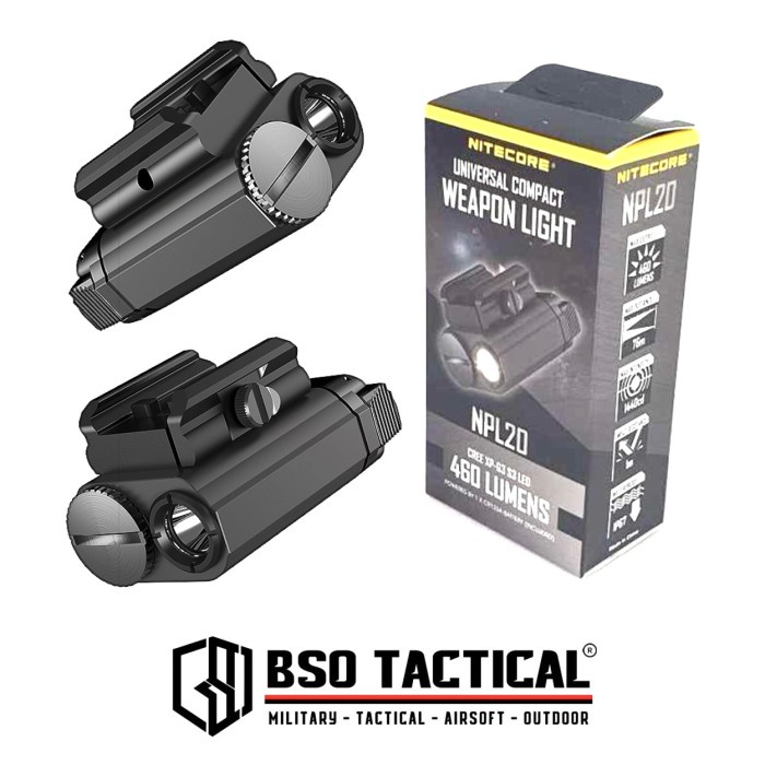 TERLARIS Senter Tactical Nitecore NPL20 Universal Compact Flashlight 460lm ORI