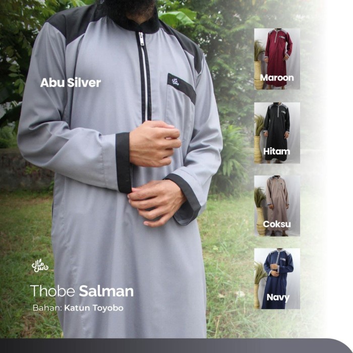 Jubah Pria Gamis Pria Baju Muslim Model Thobe Salman Original