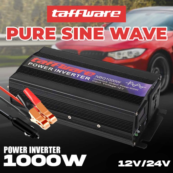 HOT SALE Taffware 1000 Watt Power Inverter Mobil DC ke AC PSW Pure Sine Wave