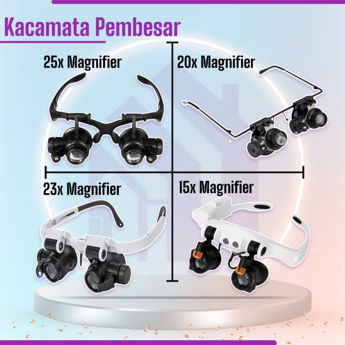 

PROMO MAGNIFIER KACAMATA PEMBESAR SERVICE JAM LED HEAD REPARASI PERHIASAN PACKING AMAN