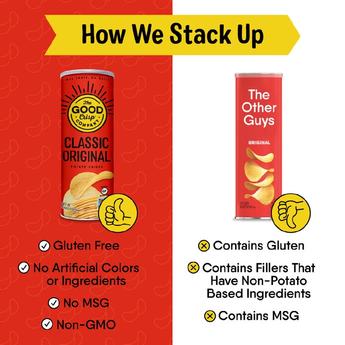 

BARANG TERLARIS The Good Crisp Company Semua Rasa & Varian 160g / Potato Chips Healthy Snack Gluten