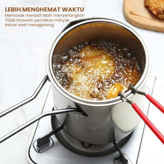 DEEP FRYER FUNNYCOOK 4 IN 1 MINI DEEP FRYER PANCI PENGGORENGAN KENTANG SARINGAN MINYAK DAN CAPITAN