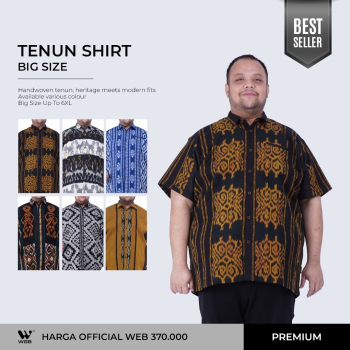 Product Laris Wgb Kemeja Tenun Pria Big Size Special Collection Jumbo Xl Xxl