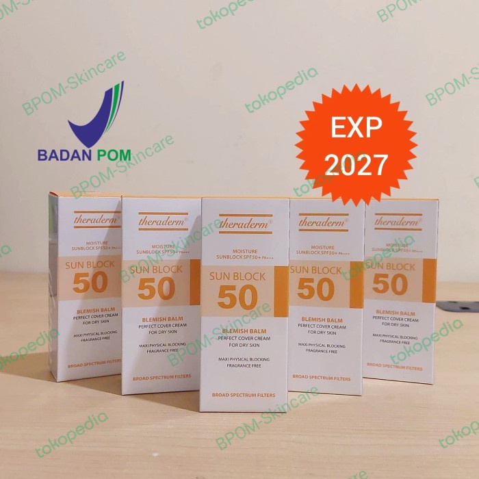 Theraderm Blemish Balm Cream SPF50 40gr BB KRIM TERBAIK Made in Korea