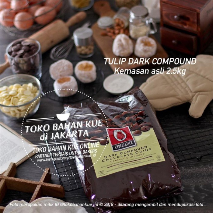 

TULIP DARK COMPOUND COIN CHOCOLATE 1KG COKELAT BAKING COIN KODE 740