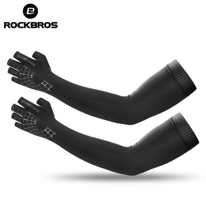 ROCKBROS S205 Black S Arm Sleeve Manset Tangan Anti UV Running Cycling