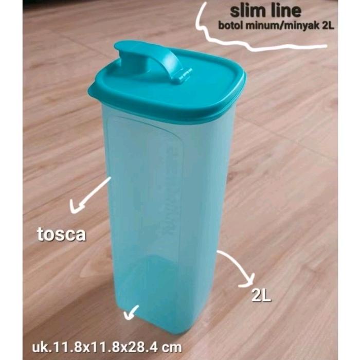 SLIM LINE 2liter 1pcs botol minum tupperware ukuran 2liter/ slimline 2L TUPPERWARE