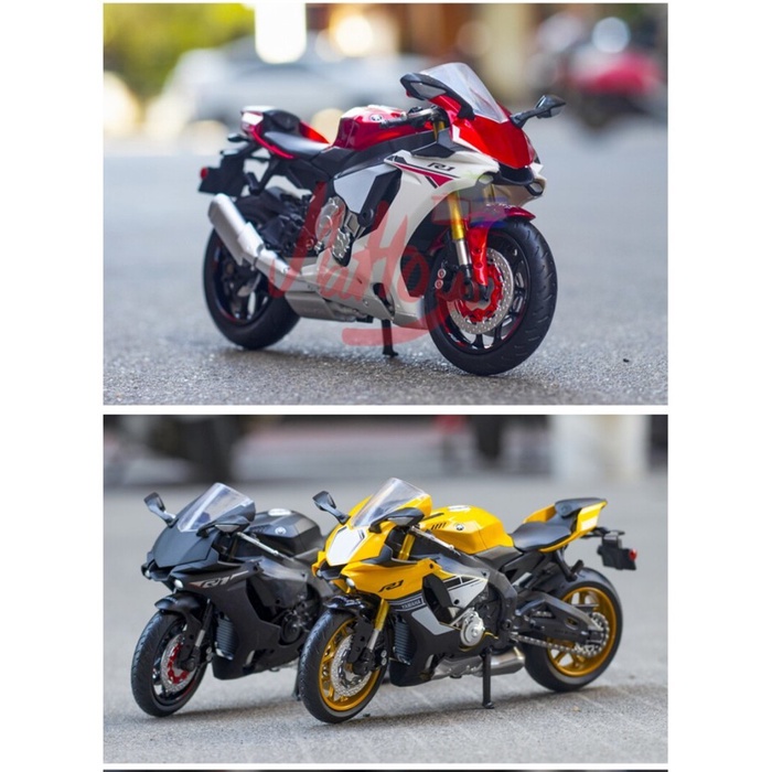 Terlaris- Diecast Cca Yamaha Yzf R1 Skala 1:12 Lisensi Resmi Yamaha
