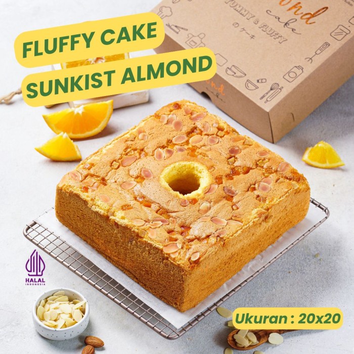 

SUNKIST ALMOND - FLUFFY CAKE UK 20X20 CM KODE 1143