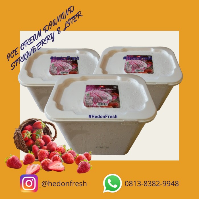 

ICE CREAM DIAMOND STRAWBERRY 8 LITER (HARGA DISTRIBUTOR) KODE 276