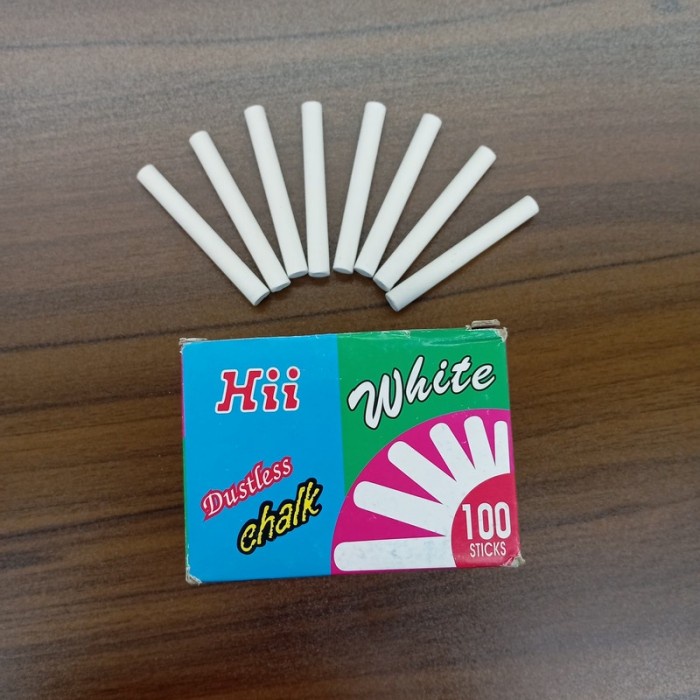 

Kapur Tulis Warna Putih/Kapur Papan Tulis Warna Putih 100 Sticks