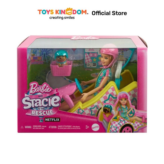 Toys Kingdom Barbie Set Boneka & Stacie Go Kart Hrm08