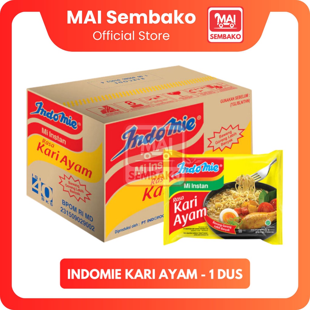 

Indomie Kari Ayam 1 Dus - Mie Instan Indomie Kari