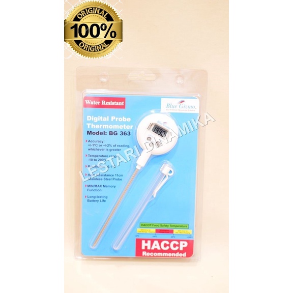 DIGITAL PROBE THERMOMETER BLUE GIZMO BG 363