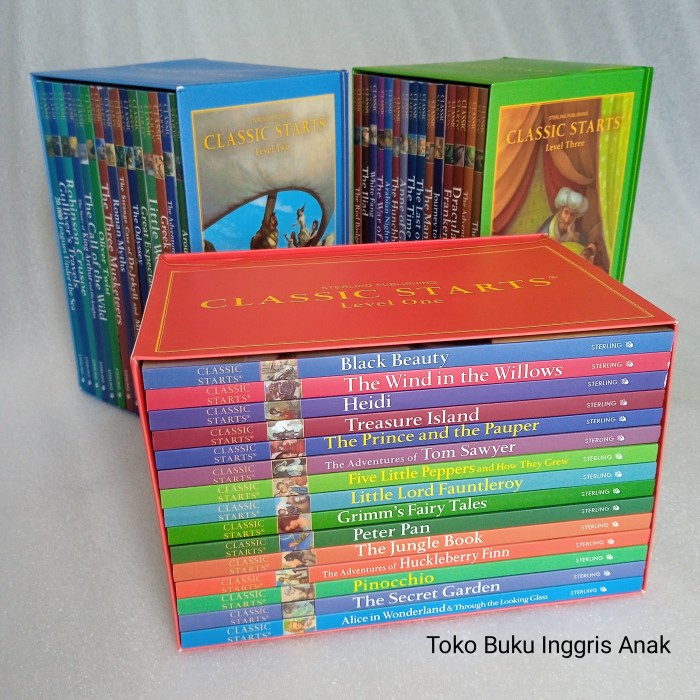 

TERBARU Sterling Classic Starts Series English story book hard cover with box HOT SALE!