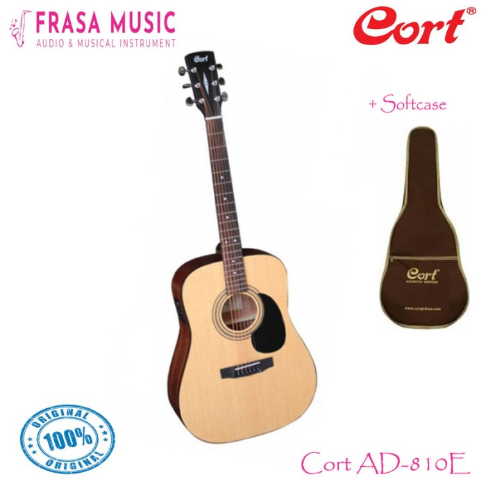 Gitar Akustik Elektrik Cort AD810E / AD 810E / AD-810E Acoustic Guitar Terbatas