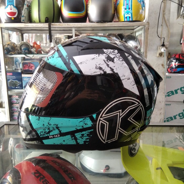 Helm Kyt R10 Motif#3/Seri 3/Black Blue/Full Face/