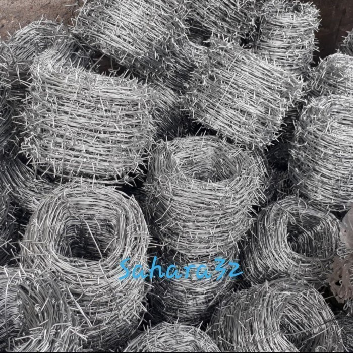 Kawat Duri / kawat berduri 2,7x2,1 Galvanis 50m/roll