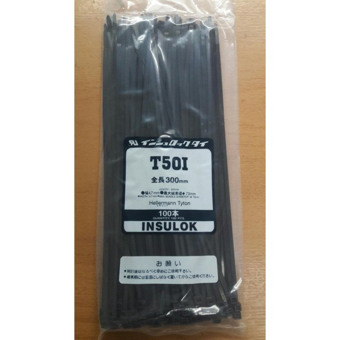 

Kabel Ties Insulok T50i Hellermann Tyton 300 mm warna hitam Kode 851