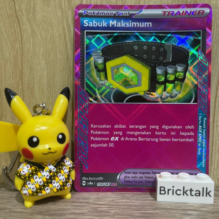 (BRI) Kartu Pokemon TCG sv8a Pokemon Tool Trainer Sabuk Maksimum 157/187 ACE Trading Card Game Indon