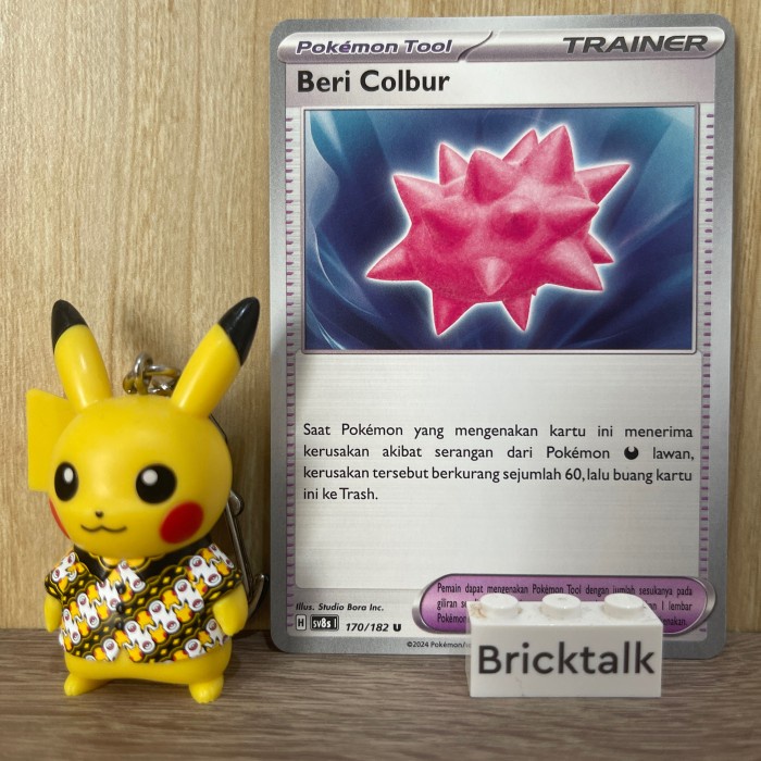 (BRI) Kartu Pokemon TCG sv8s Beri Colbur 170/182 U Pokemon Tool Trainer Kilat Mengkilap, Kilat Rasi 