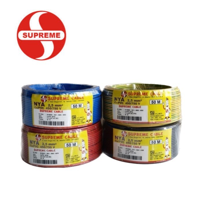 Kabel Listrik NYA 1 x 2.5mm Supreme Tunggla Roll (50M )