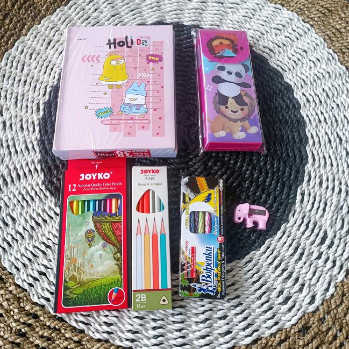 

TERMURAH PAKET SEKOLAH BUKU CEWEK PULPEN PENSIL RAUTAN PEWARNA Bulpen