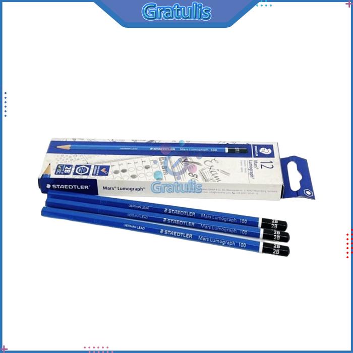 

SPECIAL PENSIL 2B STAEDTLER MARS LUMOGRAPH (1 PACK/12 PCS) / ALAT TULIS SEKOLAH / UJIAN SEKOLAH /