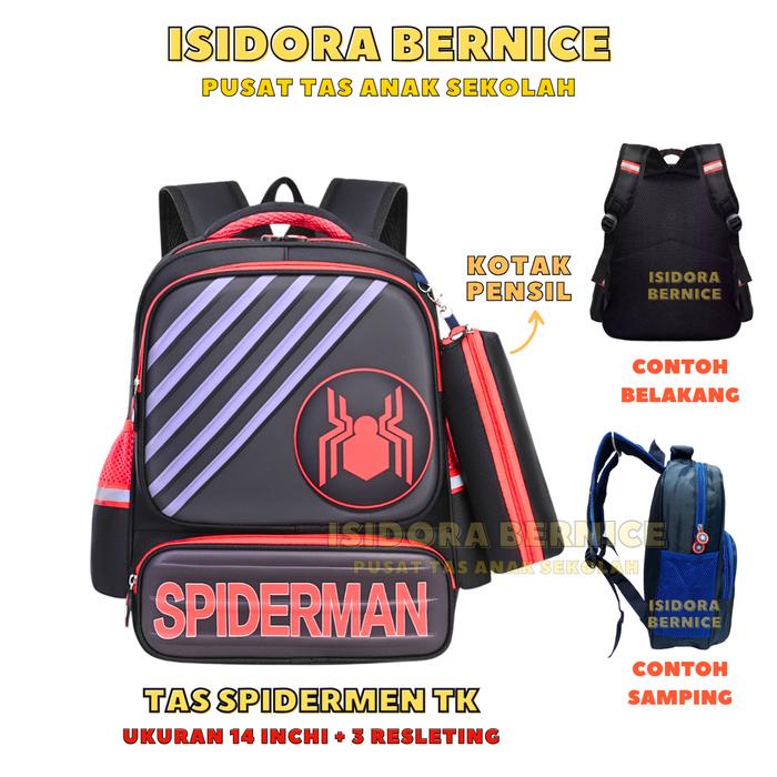 

BERKUALITAS Tas Sekolah Anak TK Karakter Superhero Favorit Dengan Kotak Pensil Superhero Keren