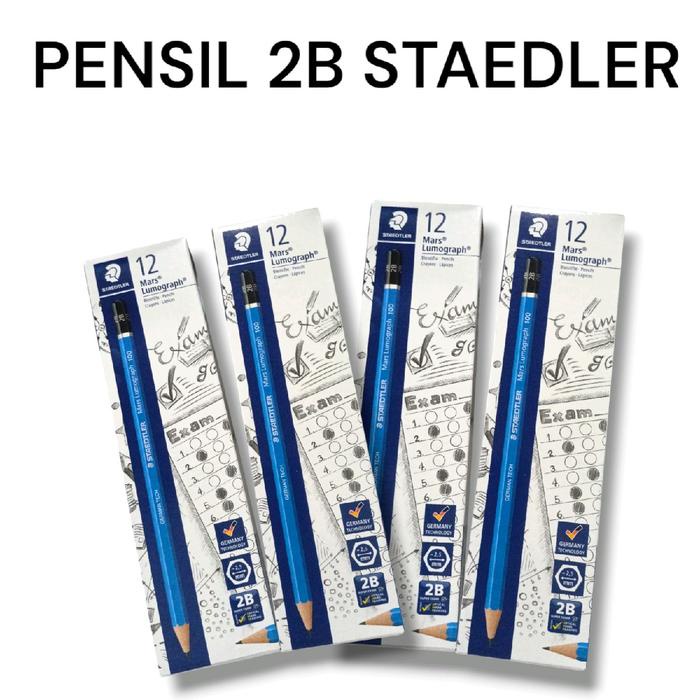 

BERGARANSI pensil 2B STAEDLER 1pack isi 12pcs untuk ujian Stationery Sekolah Kantor