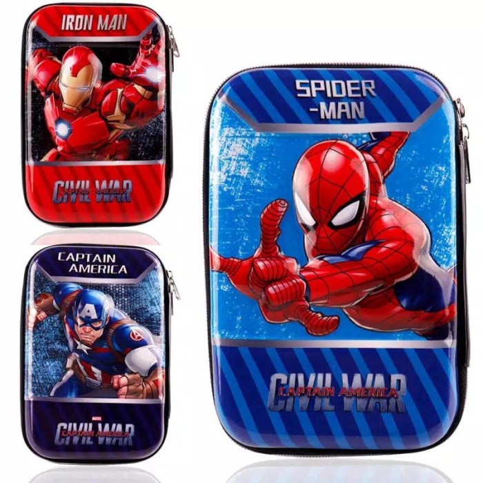 

BOOM SALE Kotak Pensil anak smiggle like sekolah spiderman superhero hard top