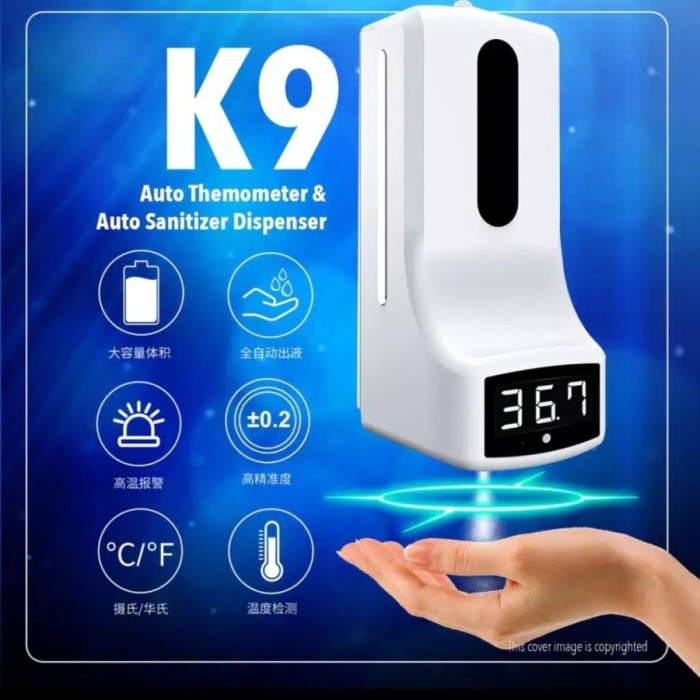 Termometer K9 K9 Pro 2 In 1 Infrared Wall Thermometer Sanitizer