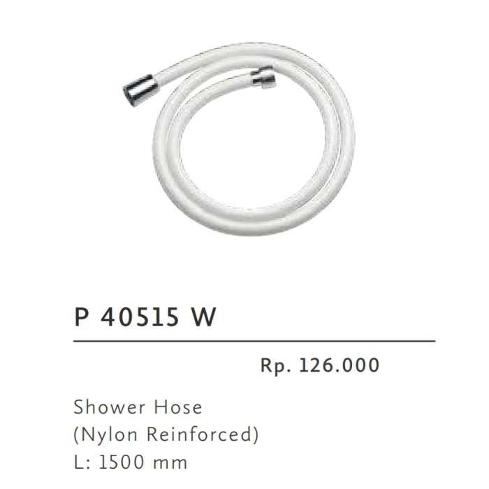 selang shower toto p40515 putih / selang shower toto 1,5m