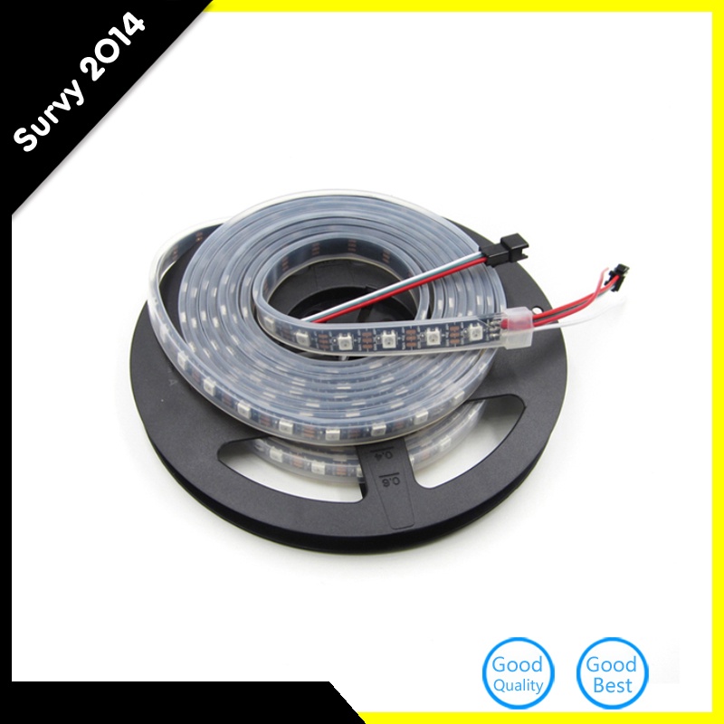PRF 5V WS2812B RGB 5050 5M 300 LED LED light strip Kit Individual Addressable Black PCB diy electron
