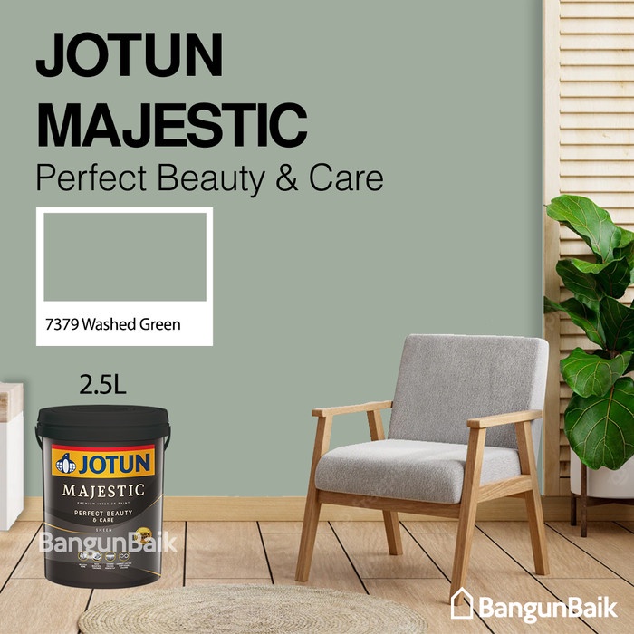 Jotun Majestic Perfect Beauty & Care 7379 Washed Green / Cat Interior